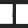 WDMA 42x18 (41.5 x 17.5 inch) Vinyl uPVC Black Slide Window without Grids Interior