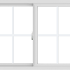 WDMA 42x30 (41.5 x 29.5 inch) Vinyl uPVC White Slide Window with Colonial Grids Exterior