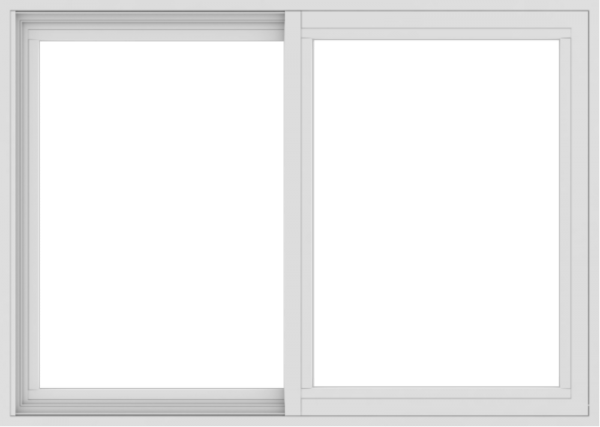 WDMA 42x30 (41.5 x 29.5 inch) Vinyl uPVC White Slide Window without Grids Interior