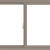 WDMA 42x30 (41.5 x 29.5 inch) Vinyl uPVC Brown Slide Window without Grids Interior