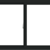 WDMA 42x30 (41.5 x 29.5 inch) Vinyl uPVC Black Slide Window without Grids Interior