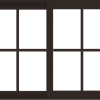 WDMA 42x30 (41.5 x 29.5 inch) Vinyl uPVC Dark Brown Slide Window with Colonial Grids Exterior
