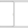 WDMA 42x36 (41.5 x 35.5 inch) Vinyl uPVC White Slide Window without Grids Interior