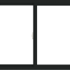 WDMA 42x36 (41.5 x 35.5 inch) Vinyl uPVC Black Slide Window without Grids Interior
