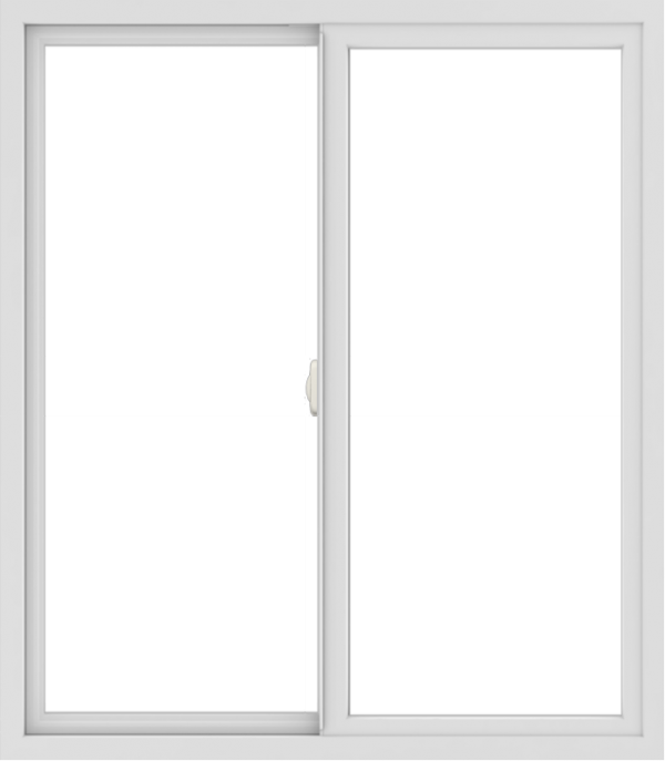 WDMA 42x48 (41.5 x 47.5 inch) Vinyl uPVC White Slide Window without Grids Interior