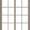 WDMA 42x48 (41.5 x 47.5 inch) Vinyl uPVC Brown Slide Window with Colonial Grids Exterior
