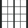 WDMA 42x48 (41.5 x 47.5 inch) Vinyl uPVC Black Slide Window with Colonial Grids Exterior