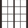 WDMA 42x48 (41.5 x 47.5 inch) Vinyl uPVC Dark Brown Slide Window with Colonial Grids Exterior