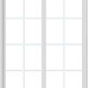 WDMA 42x54 (41.5 x 53.5 inch) Vinyl uPVC White Slide Window with Colonial Grids Exterior