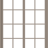 WDMA 42x54 (41.5 x 53.5 inch) Vinyl uPVC Brown Slide Window with Colonial Grids Exterior