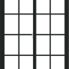 WDMA 42x54 (41.5 x 53.5 inch) Vinyl uPVC Black Slide Window with Colonial Grids Exterior