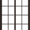 WDMA 42x54 (41.5 x 53.5 inch) Vinyl uPVC Dark Brown Slide Window with Colonial Grids Exterior