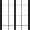 WDMA 42x60 (41.5 x 59.5 inch) Vinyl uPVC Black Slide Window with Colonial Grids Exterior