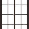 WDMA 42x60 (41.5 x 59.5 inch) Vinyl uPVC Dark Brown Slide Window with Colonial Grids Exterior