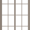 WDMA 42x66 (41.5 x 65.5 inch) Vinyl uPVC Brown Slide Window with Colonial Grids Exterior