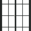 WDMA 42x66 (41.5 x 65.5 inch) Vinyl uPVC Black Slide Window with Colonial Grids Exterior