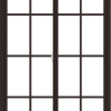 WDMA 42x66 (41.5 x 65.5 inch) Vinyl uPVC Dark Brown Slide Window with Colonial Grids Exterior