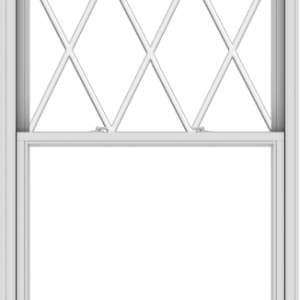 WDMA 44x108 (43.5 x 107.5 inch)  Aluminum Single Double Hung Window with Diamond Grids