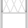 WDMA 44x120 (43.5 x 119.5 inch)  Aluminum Single Double Hung Window with Diamond Grids