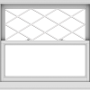 WDMA 44x40 (43.5 x 39.5 inch)  Aluminum Single Double Hung Window with Diamond Grids