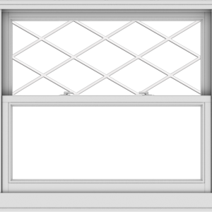 WDMA 44x40 (43.5 x 39.5 inch)  Aluminum Single Double Hung Window with Diamond Grids