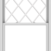 WDMA 44x72 (43.5 x 71.5 inch)  Aluminum Single Double Hung Window with Diamond Grids