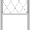 WDMA 44x84 (43.5 x 83.5 inch)  Aluminum Single Double Hung Window with Diamond Grids