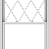 WDMA 44x90 (43.5 x 89.5 inch)  Aluminum Single Double Hung Window with Diamond Grids