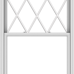 WDMA 44x96 (43.5 x 95.5 inch)  Aluminum Single Double Hung Window with Diamond Grids