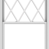 WDMA 48x102 (47.5 x 101.5 inch)  Aluminum Single Double Hung Window with Diamond Grids