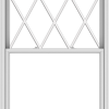 WDMA 48x108 (47.5 x 107.5 inch)  Aluminum Single Double Hung Window with Diamond Grids