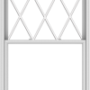 WDMA 48x114 (47.5 x 113.5 inch)  Aluminum Single Double Hung Window with Diamond Grids