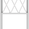 WDMA 48x120 (47.5 x 119.5 inch)  Aluminum Single Double Hung Window with Diamond Grids