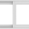WDMA 48x18 (47.5 x 17.5 inch) Vinyl uPVC White Slide Window without Grids Exterior