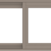 WDMA 48x18 (47.5 x 17.5 inch) Vinyl uPVC Brown Slide Window without Grids Exterior