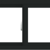 WDMA 48x18 (47.5 x 17.5 inch) Vinyl uPVC Black Slide Window without Grids Interior