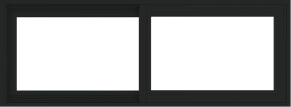 WDMA 48x18 (47.5 x 17.5 inch) Vinyl uPVC Black Slide Window without Grids Exterior