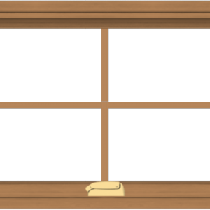 WDMA 48x20 (47.5 x 19.5 inch) Oak Wood Dark Brown Bronze Aluminum Crank out Awning Window with Colonial Grids Interior