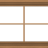 WDMA 48x20 (47.5 x 19.5 inch) Oak Wood Green Aluminum Push out Awning Window with Colonial Grids Interior