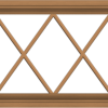 WDMA 48x20 (47.5 x 19.5 inch) Oak Wood Green Aluminum Push out Awning Window without Grids with Victorian Grills