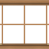 WDMA 48x24 (47.5 x 23.5 inch) Oak Wood Green Aluminum Push out Awning Window with Colonial Grids Interior
