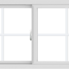 WDMA 48x24 (47.5 x 23.5 inch) Vinyl uPVC White Slide Window with Colonial Grids Exterior