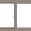 WDMA 48x24 (47.5 x 23.5 inch) Vinyl uPVC Brown Slide Window without Grids Interior