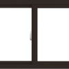 WDMA 48x24 (47.5 x 23.5 inch) Vinyl uPVC Dark Brown Slide Window without Grids Interior