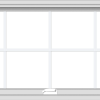 WDMA 48x24 (47.5 x 23.5 inch) White Vinyl uPVC Crank out Awning Window with Colonial Grids Interior