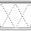 WDMA 48x24 (47.5 x 23.5 inch) White Vinyl uPVC Crank out Awning Window without Grids with Victorian Grills