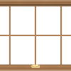 WDMA 48x30 (47.5 x 29.5 inch) Oak Wood Dark Brown Bronze Aluminum Crank out Awning Window with Colonial Grids Interior