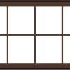 WDMA 48x30 (47.5 x 29.5 inch) Oak Wood Dark Brown Bronze Aluminum Crank out Awning Window with Colonial Grids Exterior