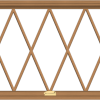 WDMA 48x30 (47.5 x 29.5 inch) Oak Wood Dark Brown Bronze Aluminum Crank out Awning Window without Grids with Victorian Grills