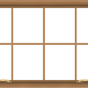 WDMA 48x30 (47.5 x 29.5 inch) Oak Wood Green Aluminum Push out Awning Window with Colonial Grids Interior